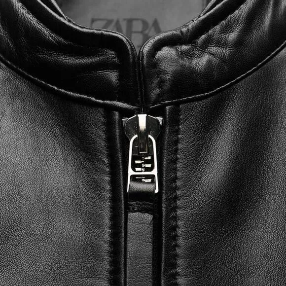 ZW COLLECTION ZIPPERED GENUINE LEATHER JACKET - Picture 5 of 16
